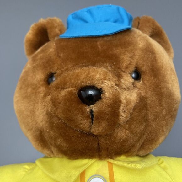 VNTG 1985 American Greetings Amtoy Carpenter Wood work Plush Bear 16” NO TOOLS!! - Picture 2 of 8